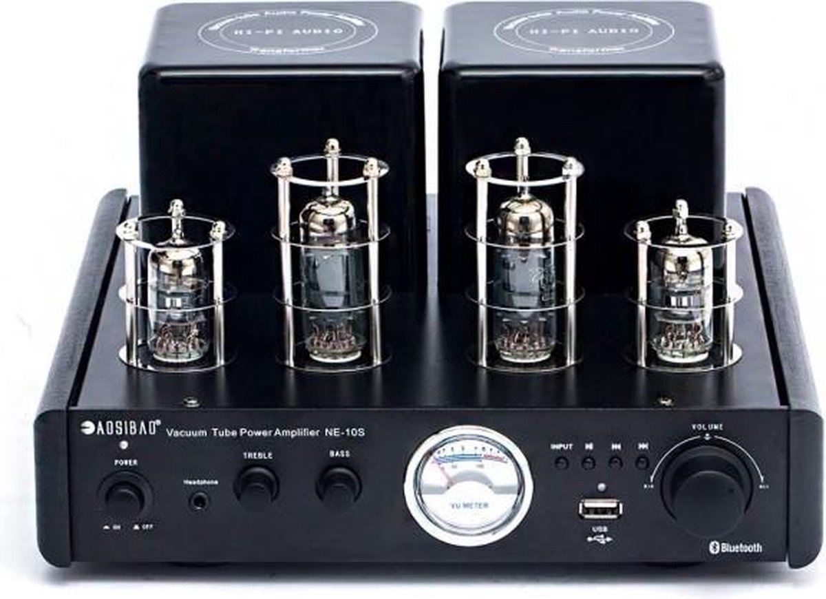 Buizen versterker bluetooth 80 watt Zwart