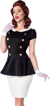 Belsira - 50023 Korte jurk - M - Zwart/Wit
