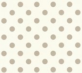 Kinderbehang Profhome 369341-GU vliesbehang glad met kinder patroon mat beige roze wit 5,33 m2