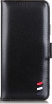Mobigear Telefoonhoesje geschikt voor Apple iPhone 12 Mini Hoesje | Mobigear Stripe Bookcase Portemonnee | Pasjeshouder voor 2 Pasjes | Telefoonhoesje voor Pinpas / OV Kaart / Rijbewijs - Zwart