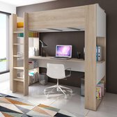 Hoogslaper Beau met bureau - wit