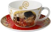 Gustav Klimt Christmas Time The Kiss Red - Tea-/Cappuccino Cup