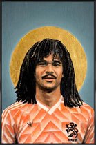 JUNIQE - Poster in kunststof lijst Football Icon - Ruud Gullit -20x30