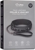 Fetish halsband met riem