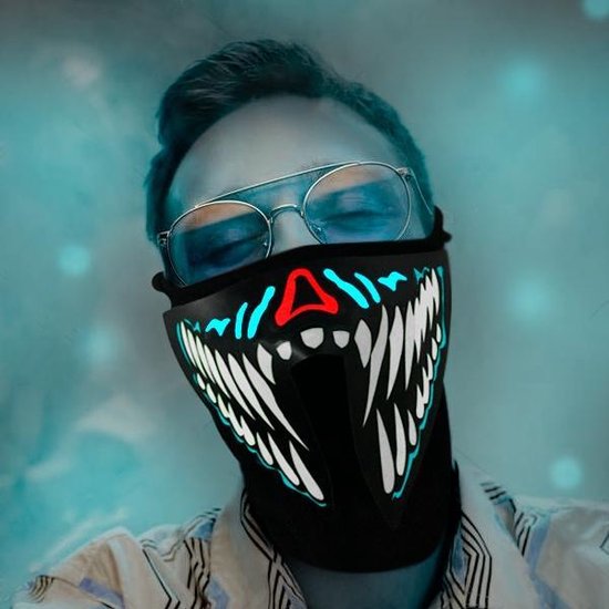 Led Mask For Adults,face Transforming Light Up Mask With