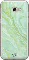 Samsung Galaxy A5 2017 siliconen hoesje - Marmer Limegroen - Soft Case Telefoonhoesje - Groen - Marmer