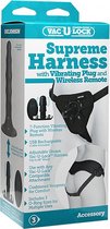 Supreme Harness With Vibrating Plug - Black