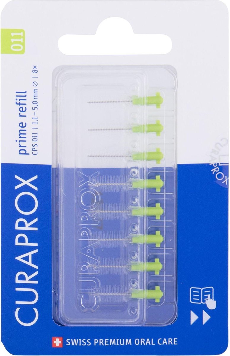 Curaprox Interdentale Rager Prime Navulling CPS 011 Groen 5,0mm - 8 stuks