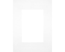 Passe-Partout Fotomaat 10x15 cm - Lijstmaat 18x24 cm - Wit - Museumkarton - Fotolijst niet inbegrepen