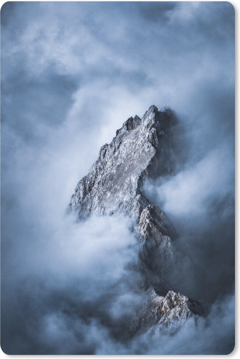 Muismat Alpen  - Top van de Zugspitze in de Beierse Alpen muismat rubber - 18x27 cm - Muismat met foto