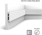 Orac Decor DX157-2300 Vloerplint| Afgelakt RAL9003 | L 230 x H 6,6 x B 1,3 cm