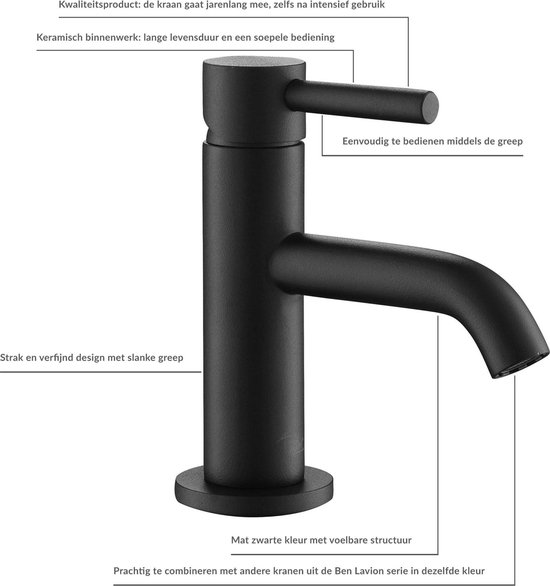 Saqu Essential 2.0 fonteinkraan Mat Zwart