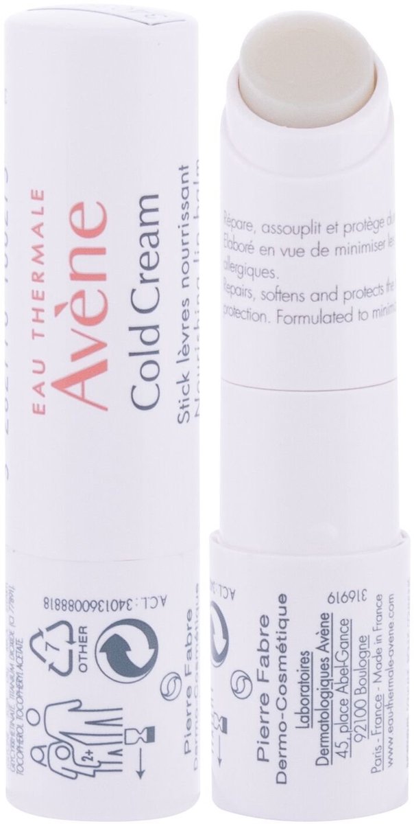 Cold Cream Stick Lippen van Avène in Transparant – productfoto