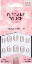 Elegant Touch French Bare Nails With Glue Square #144-xs 24 U