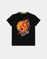 Mortal Kombat Heren Tshirt -L- Scorpion Flame Zwart