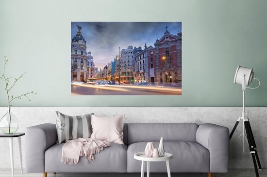 Poster Madrid by night 150x75 cm - Tirage photo sur Poster (décoration murale salon / chambre) / Poster Villes