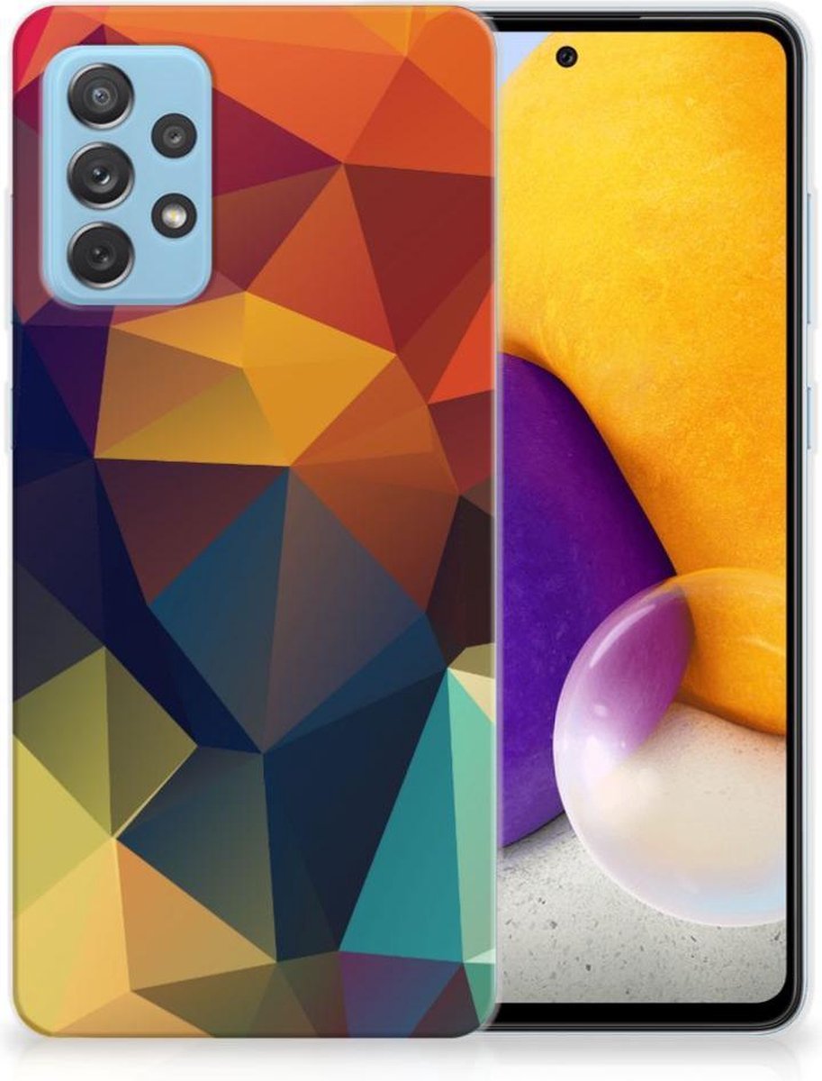 Samsung Galaxy A72 TPU Hoesje Polygon Color