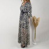 Maxi dress Leopard - Beige/Zwart