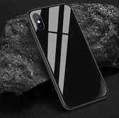 SULADA schokbestendig luchtvaart aluminium metalen frame + nanoglas + TPU-hoesje voor iPhone XS (zwart)