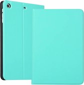 links en rechts effen kleur elastische lederen tas voor iPad Mini 1 / Mini 2 / Mini 3 met standaard met slaapfunctie, TPU softshell onderkant (groen)