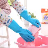 Let op type!! 1 paar pluisjes voering waterdichte elastische leven sluiten warme afwassen schoonmaken rubberen handschoenen  maat: L