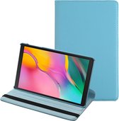 Litchi Texture Horizontal Flip 360 graden rotatie lederen tas voor Galaxy Tab A 10.1 (2019) T510 / T515, met houder (babyblauw)