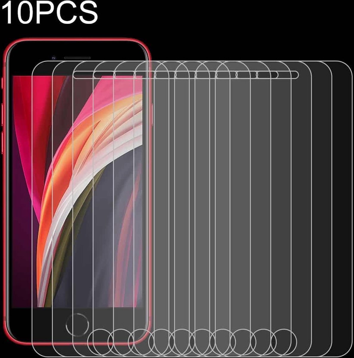 10 STKS voor iPhone SE & 5 & 5S & 5C 0.26mm 9H Oppervlaktehardheid 2.5D Explosieveilige Gehard Glas Screen Film