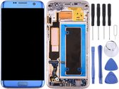 Originele LCD-scherm en Digitizer volledige vergadering met frame & poort opladen Board & Volume knop & Power knop voor Galaxy S7 Edge / G935A (blauw)