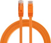 2 m CAT6 ultradunne platte Ethernet-netwerk LAN-kabel, patchkabel RJ45 (oranje)