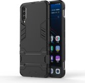 Shockproof PC + TPU Case voor Vivo V15 Pro, met houder (zwart)