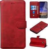Voor Nokia 2.2 Classic Calf Texture Horizontal Flip PU Leather Case, met houder & kaartsleuven & portemonnee (rood)