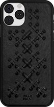 Voor iPhone 11 (6.1 inch) RAIGOR INVERSE WEAVE Series PU + TPU + PC Effen kleur beschermhoes (zwart)