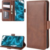 Voor Huawei P40 Pro Dual-side magnetische gesp horizontale flip lederen tas met houder & kaartsleuven & portemonnee (bruin)