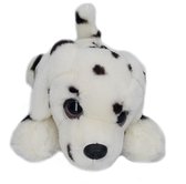 Pluche Dalmatier wit  met zwarte stippen/vlekken honden knuffel 25 cm - Honden knuffeldieren