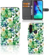 Coque Compatible avec Motorola Moto G Pro Coque Orchidée Verte