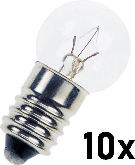 10 stuks gloeilamp fietslamp E10 12V 500mA 6W dimbaar | bol.com