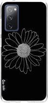 Casetastic Samsung Galaxy S20 FE 4G/5G Hoesje - Softcover Hoesje met Design - Daisy Black Print