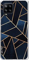 Casetastic Samsung Galaxy A42 (2020) 5G Hoesje - Softcover Hoesje met Design - Navy Stone Print