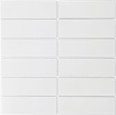 0,86m² - Mozaiek Tegels - Barcelona Rechthoek Wit Glans 4,5x14,5cm