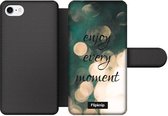 Wallet case - geschikt voor iPhone 8 - Enjoy Every Moment