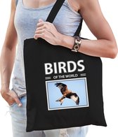 Dieren Rode wouw foto tas katoen volw + kind zwart - birds of the world - kado boodschappentas/ gymtas / sporttas - Rode wouw vogels