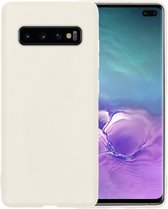 Samsung S10e Hoesje Back Cover Siliconen Case Hoes - Wit