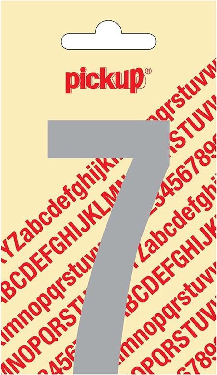 Pickup plakcijfer Nobel Lichtgrijs - 90 mm 7