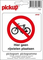 Pickup Pictogram 10x10 cm - Hier geen rijwielen plaatsen