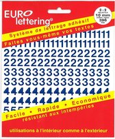 Pickup Helvetica blauw Eurolettering plakcijfersboekje - 10 mm cijfers