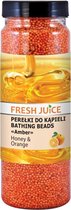 Fresh Juice Badparels Amber, bad kaviaar, Honing en Sinaasappel, Bathing beads, honey and orange, 450g