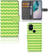 Portefeuille OnePlus Nord N10 Housse pour Green Waves