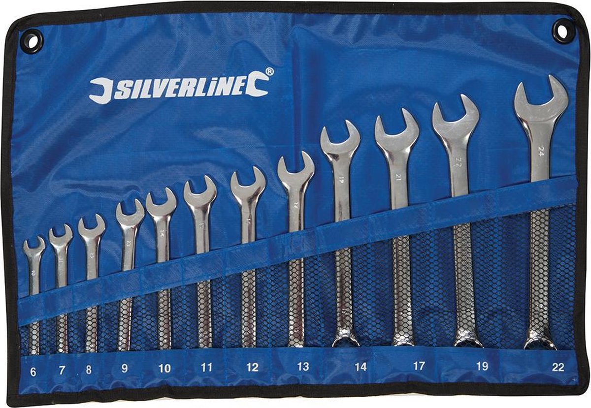 Silverline 12-delige steekringsleutel set 6 - 22 mm