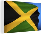 Le drapeau national de la Jamaïque sur toile 90x60 cm - Tirage photo sur toile (Décoration murale salon / chambre)