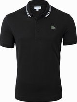 Lacoste Sport polo Regular Fit - super light knit - zwart met wit -  Maat: M